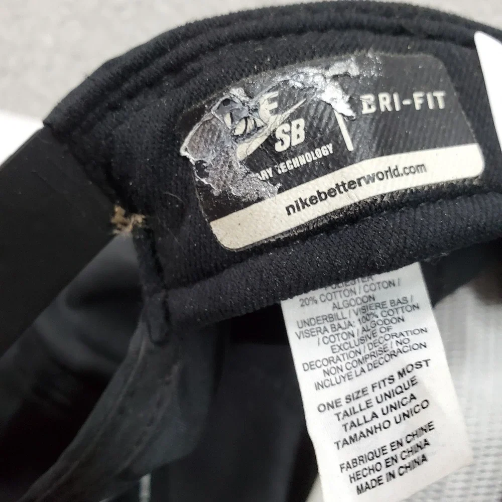 Nike SB Men Baseball Cap OS Black Rope Snapback Embroidered Skateboard READ